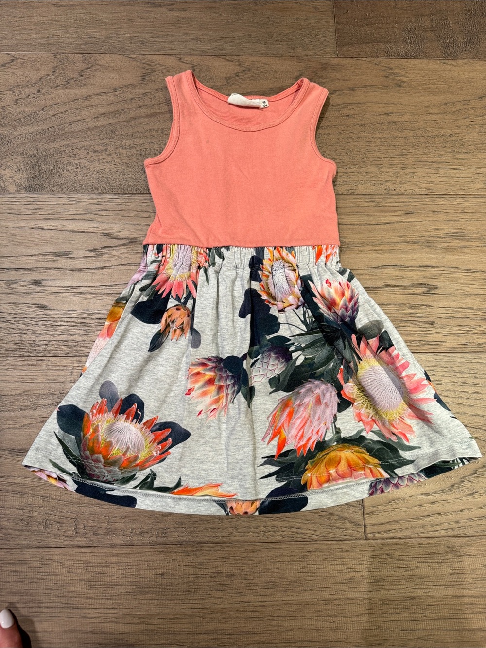 Molo Coral Tank Dress with Floral Skirt
